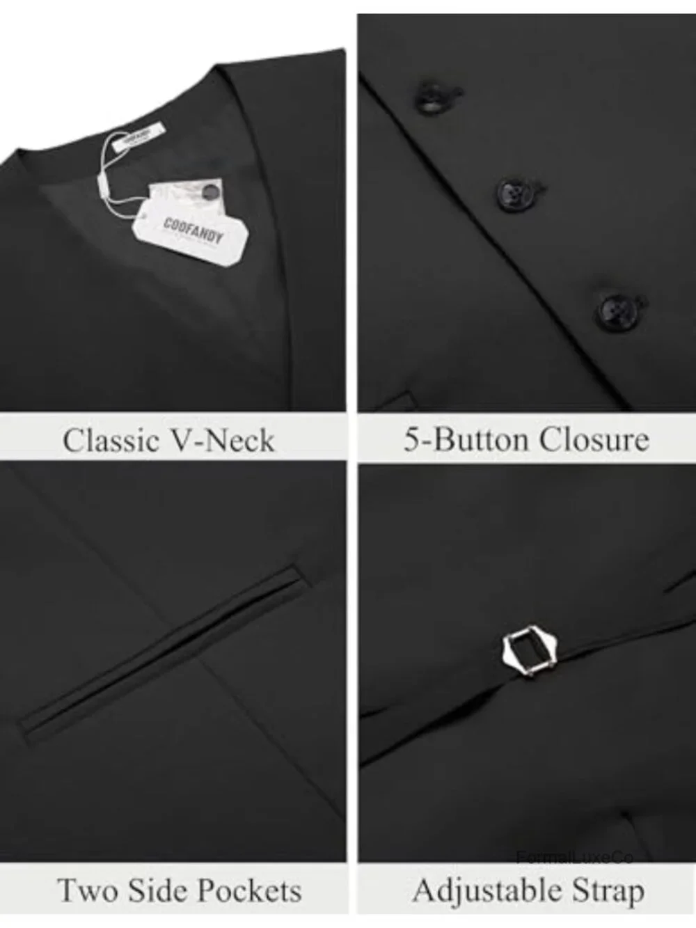 Men's Linen Slim Fit Vest Dress Waistcoat V-Neck Button Suit Vest